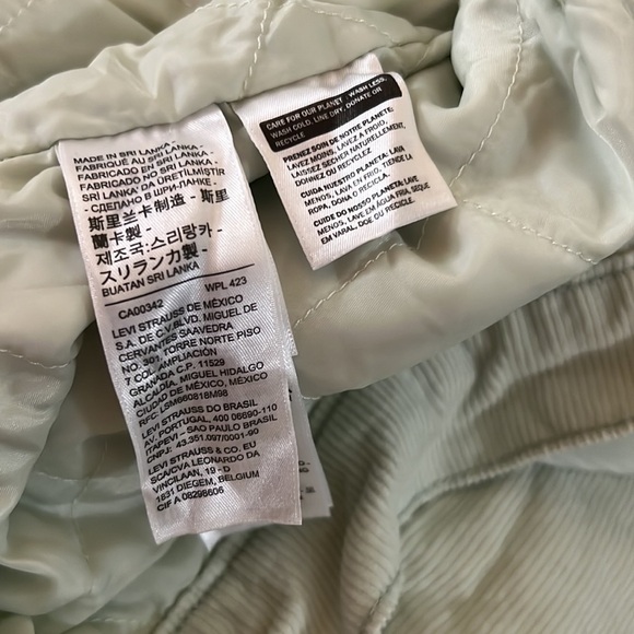 Levi’s Jacket NWT Sherpa Baby Cropped Baggy Trucker meadow mist color size 2X - Picture 7 of 16